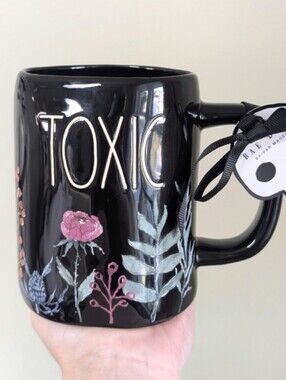 Rae Dunn TOXIC Chic Halloween Mug with Wraparound Floral Design 🌸